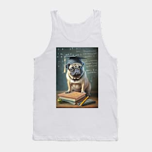 Pug Dog Graduation Card Tank Top